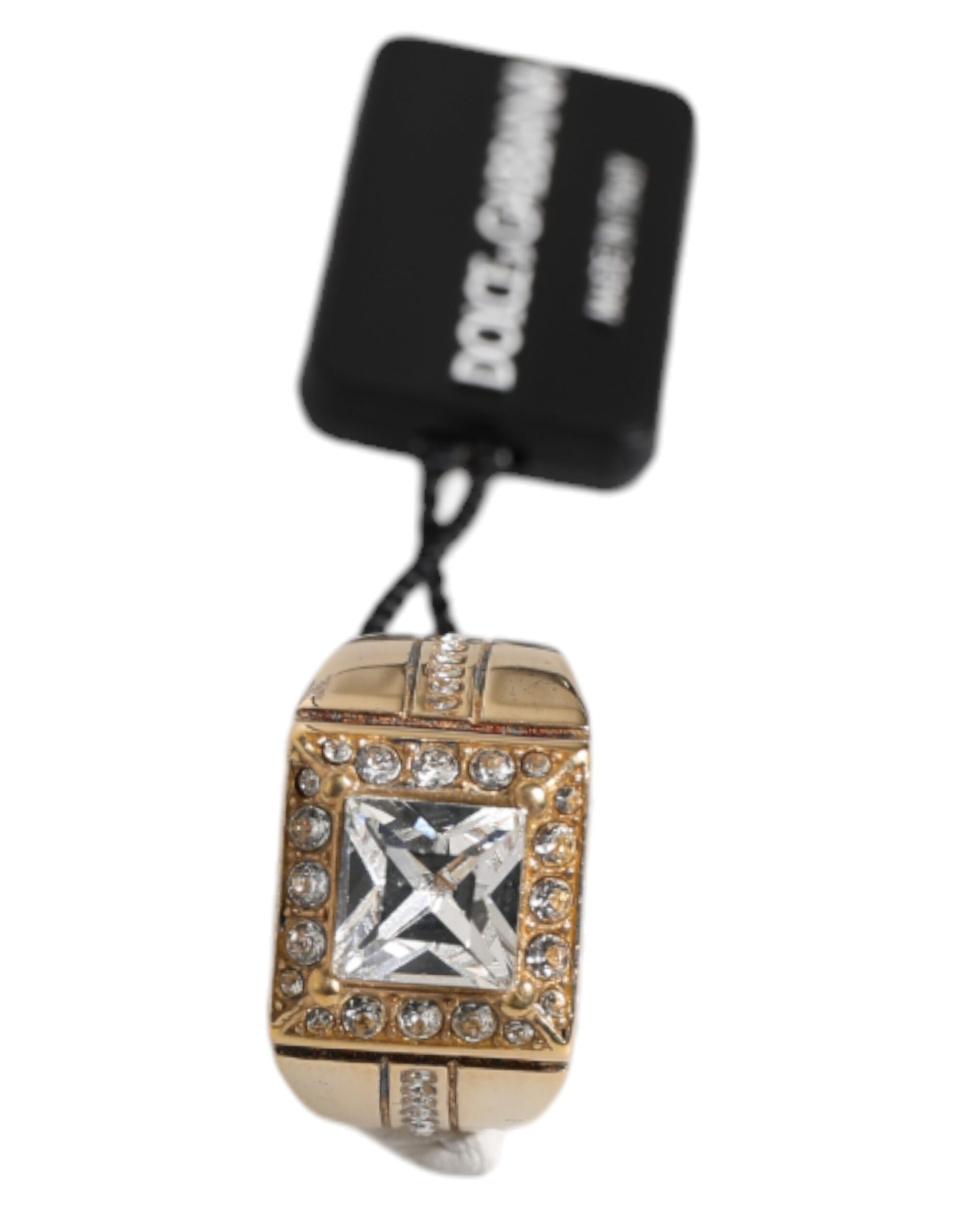 Gold Tone Sterling Silver 925 Crystals Ring-Dolce & Gabbana-LabelTerrace.com