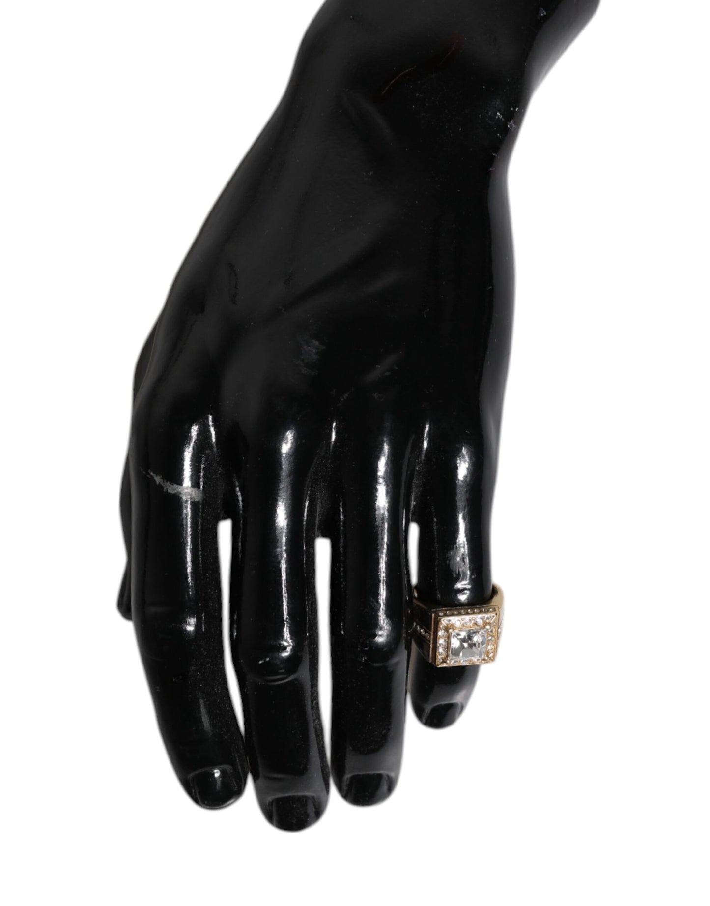 Gold Tone Sterling Silver 925 Crystals Ring-Dolce & Gabbana-LabelTerrace.com