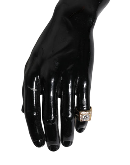 Gold Tone Sterling Silver 925 Crystals Ring-Dolce & Gabbana-LabelTerrace.com