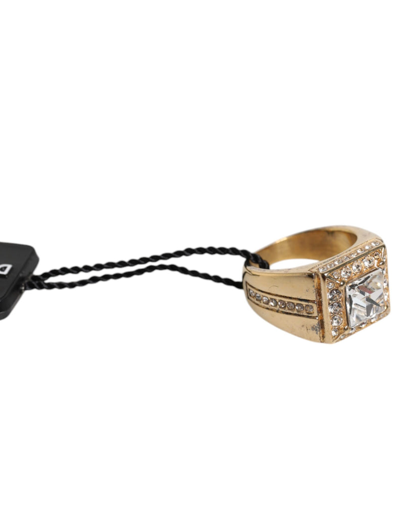 Gold Tone Sterling Silver 925 Crystals Ring-Dolce & Gabbana-LabelTerrace.com