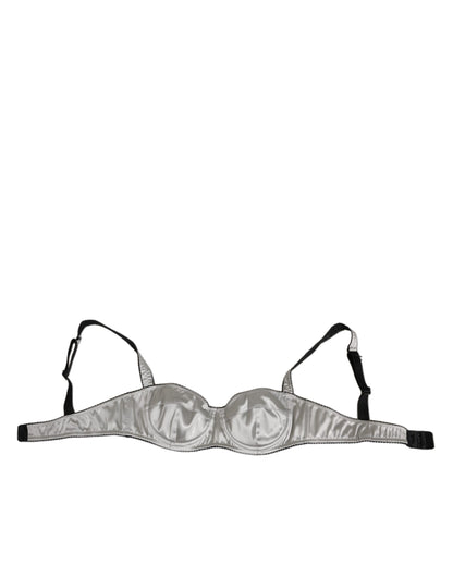 Gray Acetate Stretch Balconcino Bra Underwear