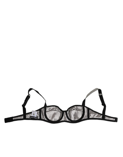 Gray Acetate Stretch Balconcino Bra Underwear