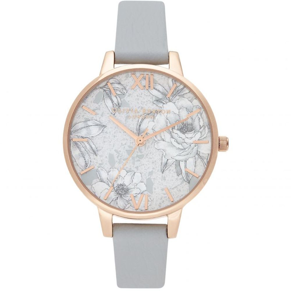 Gray Artificial Leather Watch-Olivia Burton-LabelTerrace.com