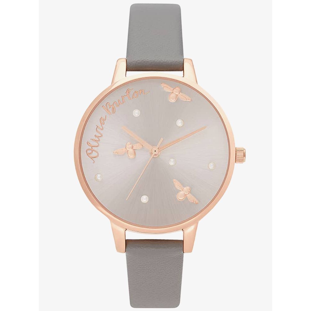 Gray Artificial Leather Watch-Olivia Burton-LabelTerrace.com