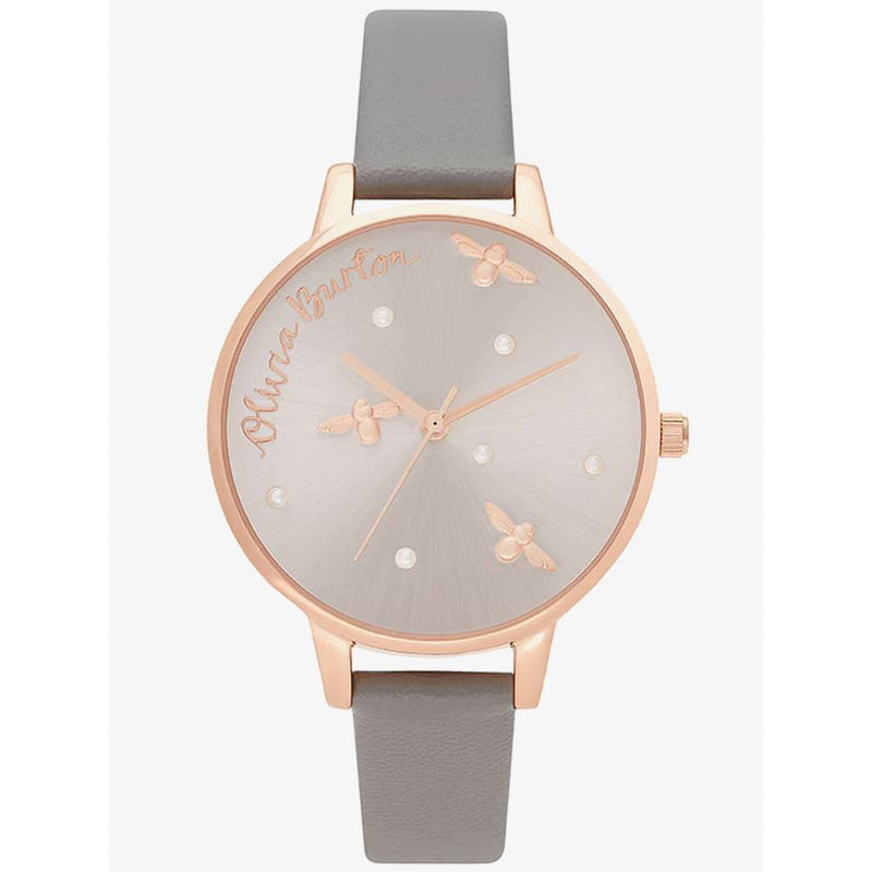 Gray Artificial Leather Watch-Olivia Burton-LabelTerrace.com