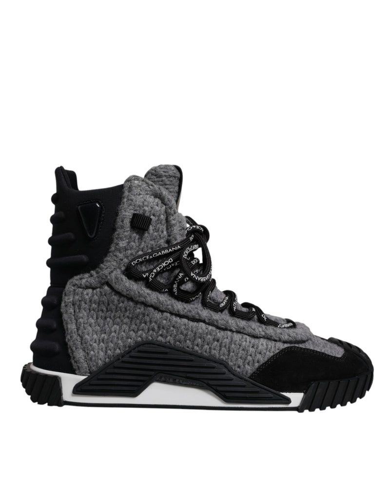 Gray Black NS1 High Top Boots Sneakers Shoes-Dolce & Gabbana-LabelTerrace.com