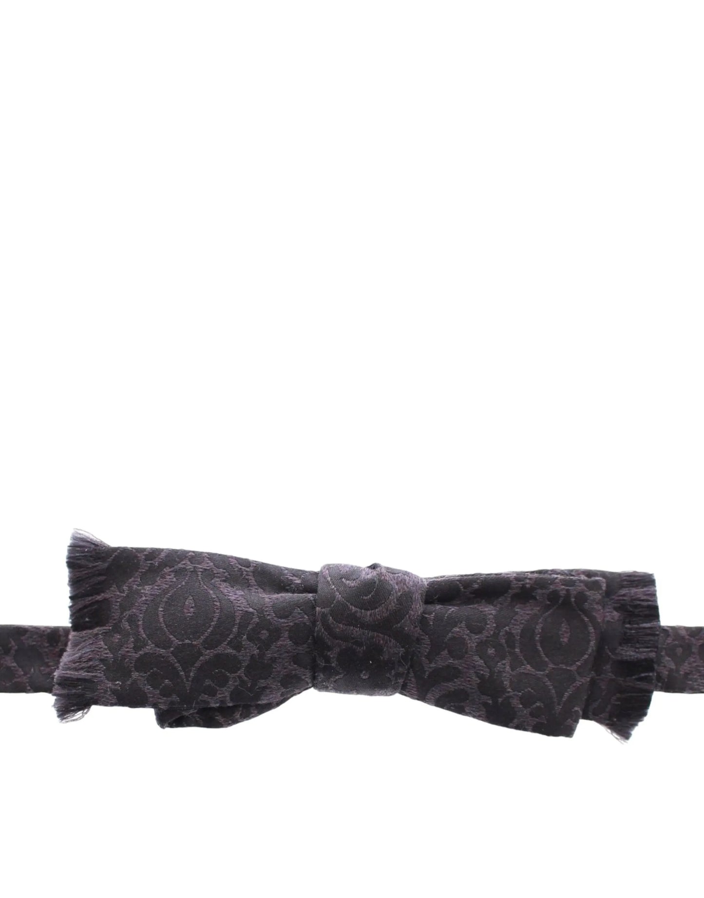 Gray Black Wool Bow Tie-Dolce & Gabbana-LabelTerrace.com