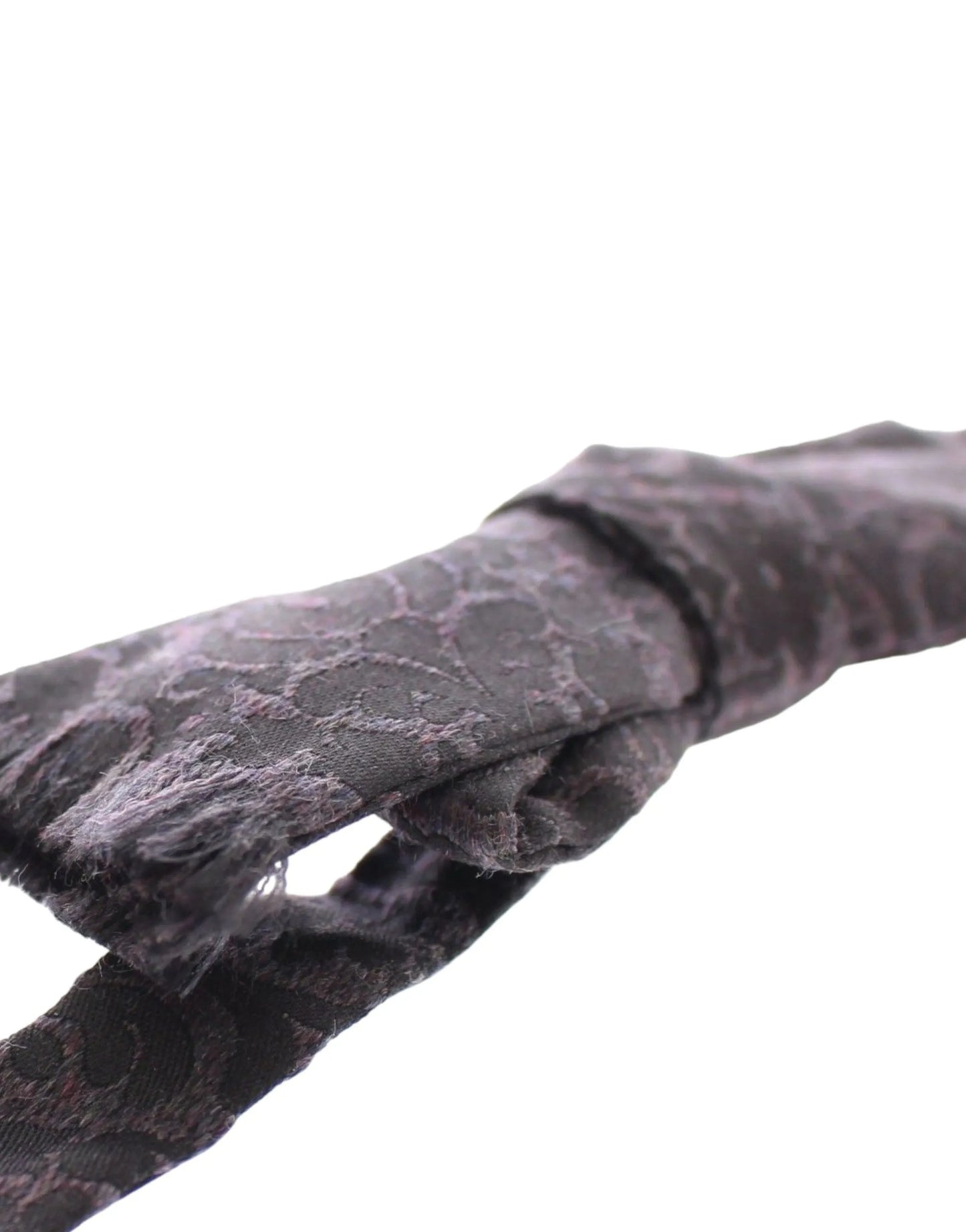 Gray Black Wool Bow Tie-Dolce & Gabbana-LabelTerrace.com