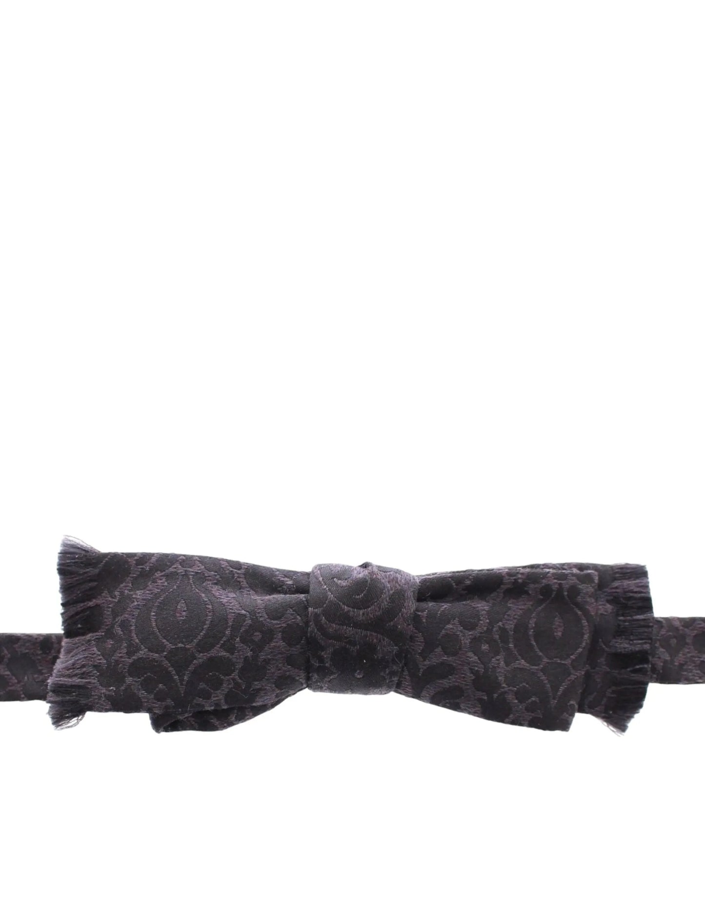 Gray Black Wool Bow Tie-Dolce & Gabbana-LabelTerrace.com