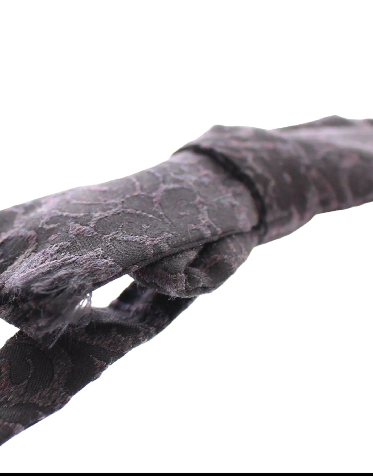 Gray Black Wool Silk Bow Tie-Dolce & Gabbana-LabelTerrace.com