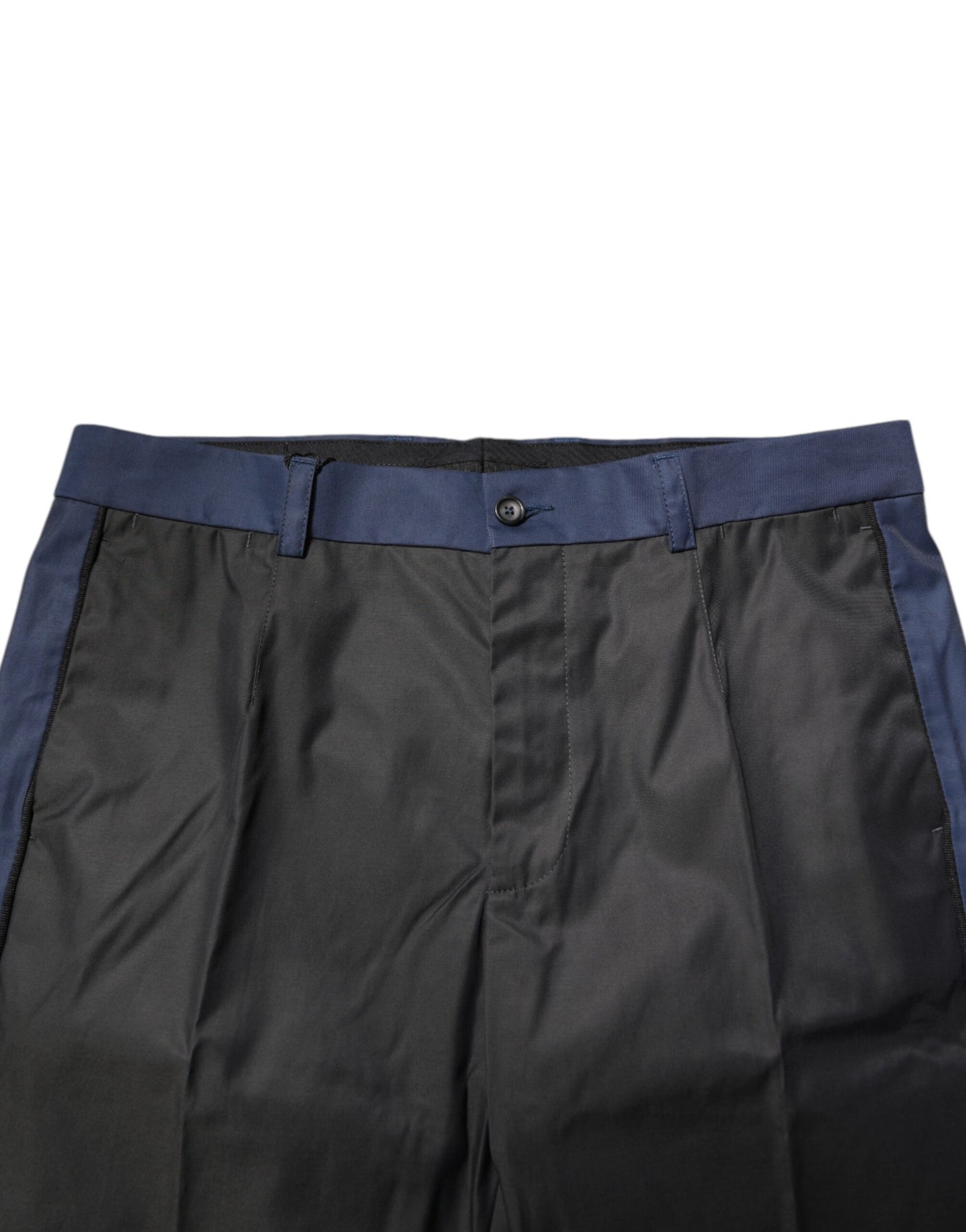 Gray Blue Cotton 3/4 Chinos Crop Trouser Pants-Dolce & Gabbana-LabelTerrace.com