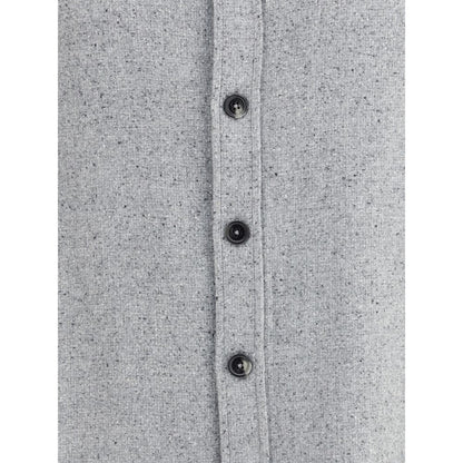 Gray Cashmere Dress Shirt