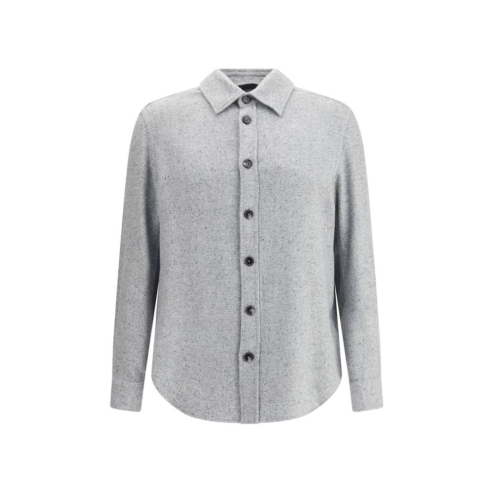 Gray Cashmere Dress Shirt
