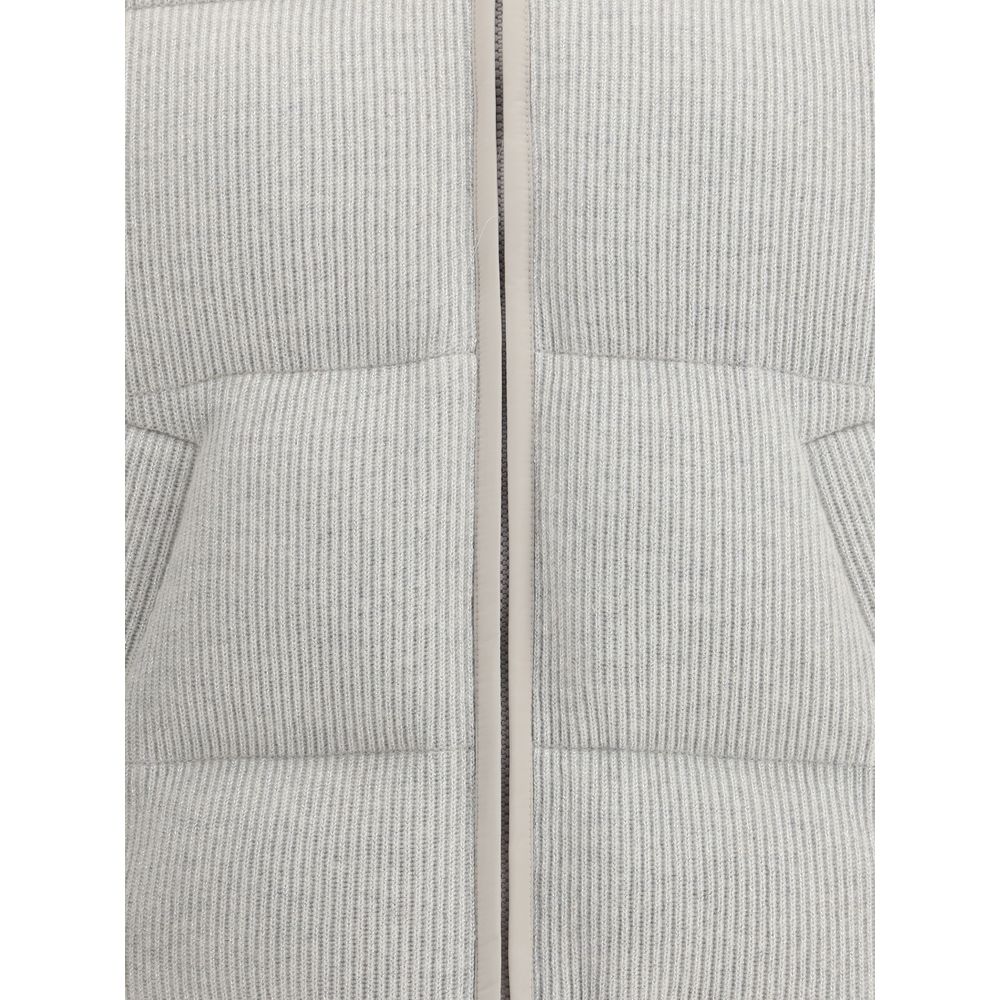 Gray Cashmere Full-Length Jacket