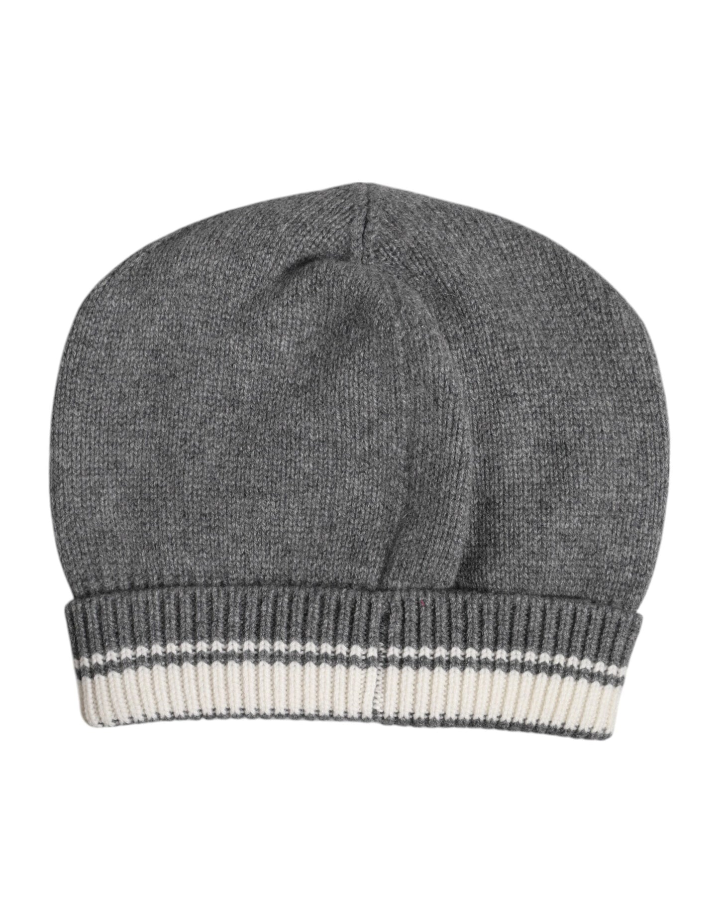 Gray Cashmere Knitted Winter Beanie Hat-Dolce & Gabbana-LabelTerrace.com