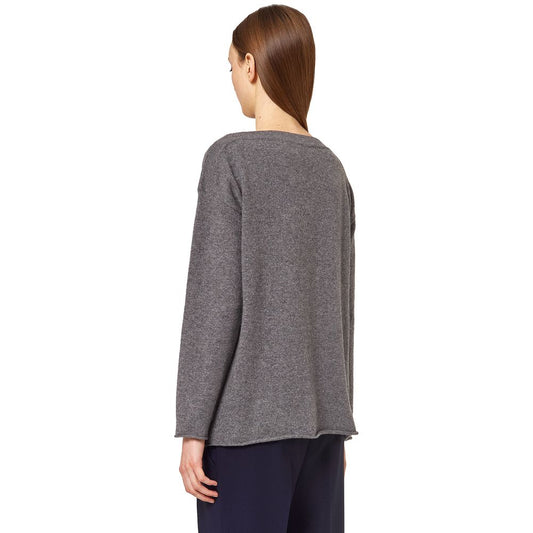 Gray Cashmere Sweater-Alpha Studio-LabelTerrace.com