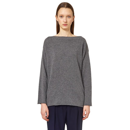 Gray Cashmere Sweater-Alpha Studio-LabelTerrace.com