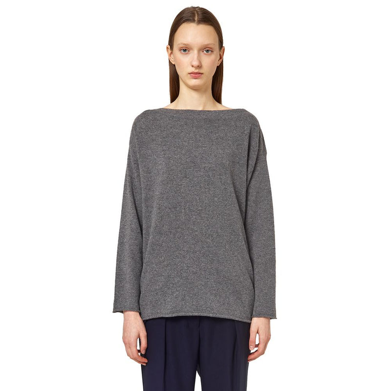 Gray Cashmere Sweater-Alpha Studio-LabelTerrace.com