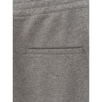 Gray Cotton Athletic Pants