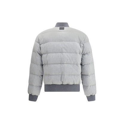 Gray Cotton Bomber