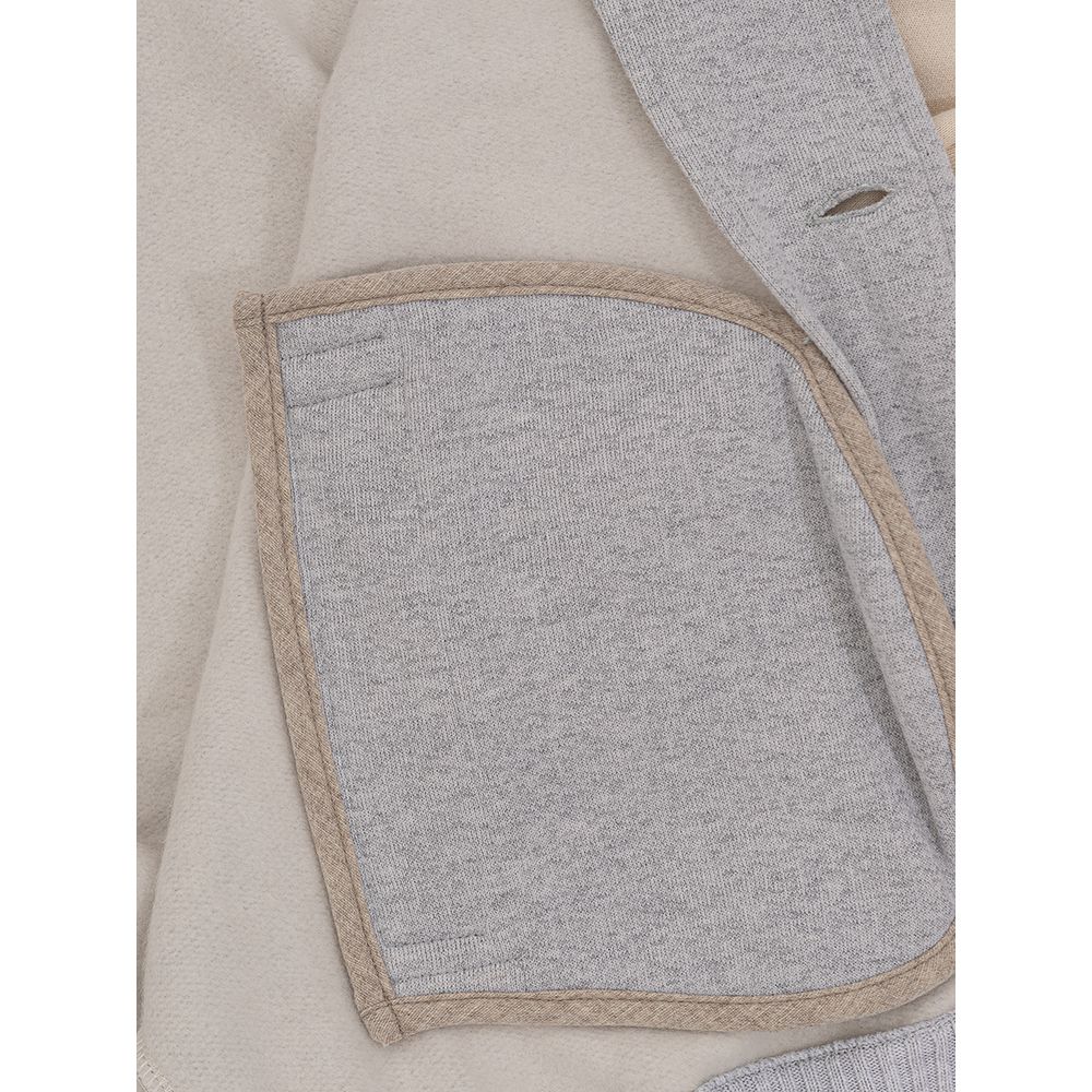 Gray Cotton Jackets & Coat-Gran Sasso-LabelTerrace.com