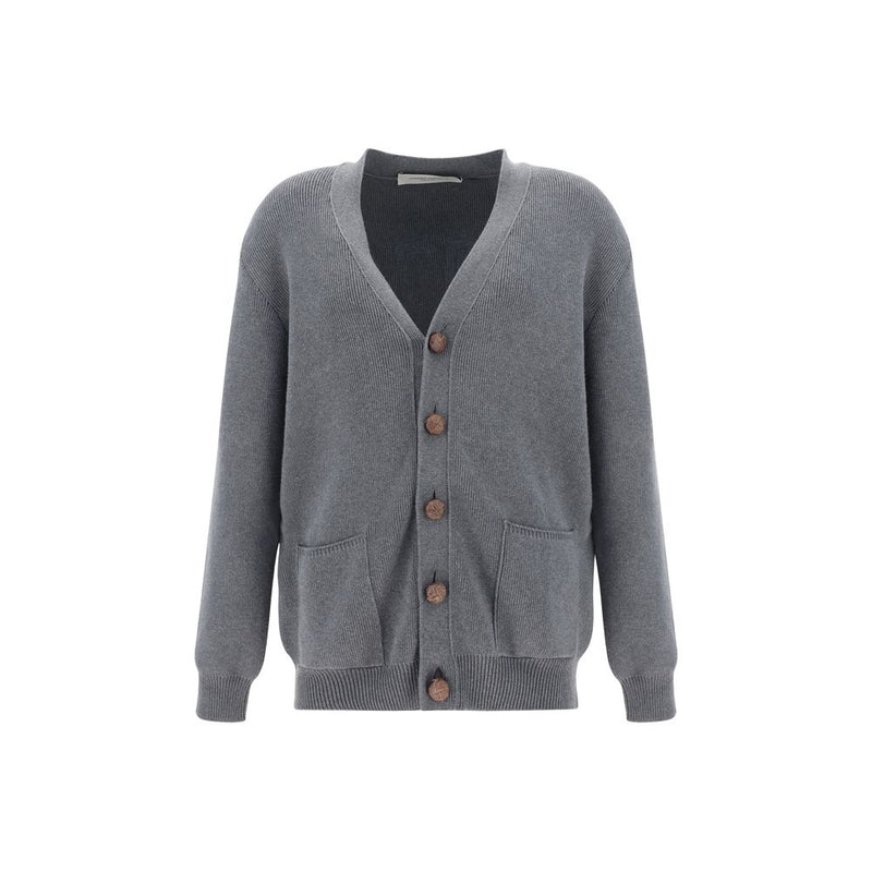 Gray Cotton Cardigan