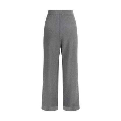 Gray Cotton Casual Pants