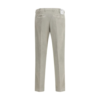 Gray Cotton Casual Pants