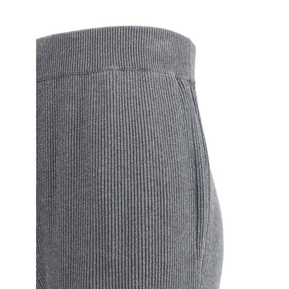 Gray Cotton Casual Pants
