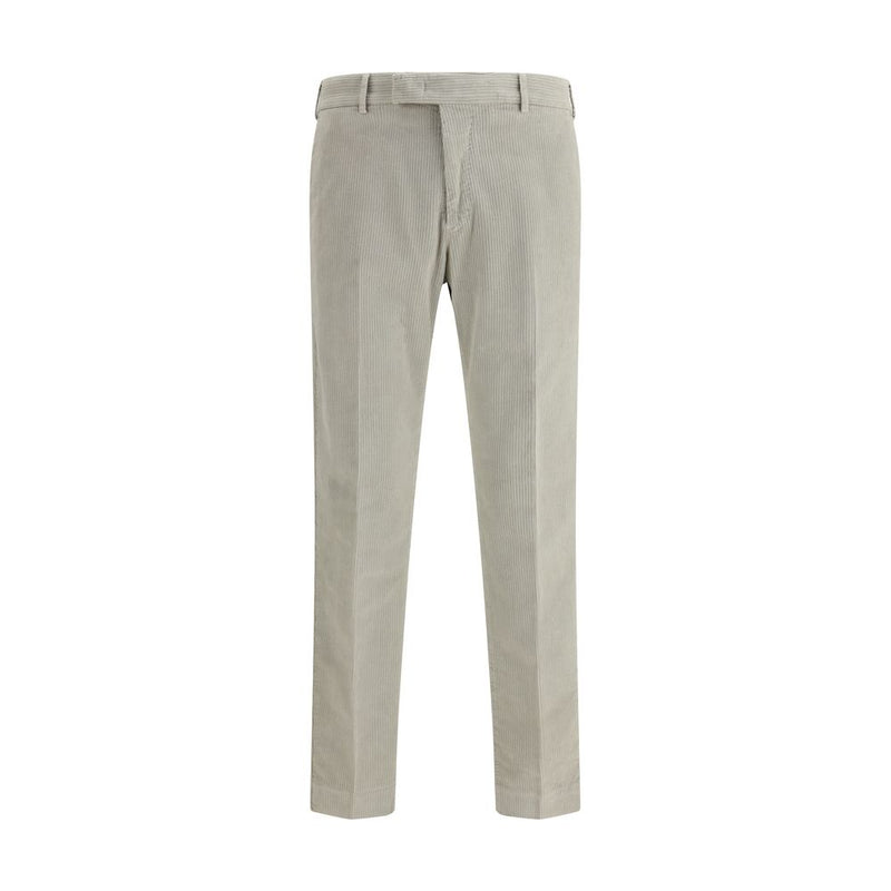 Gray Cotton Casual Pants