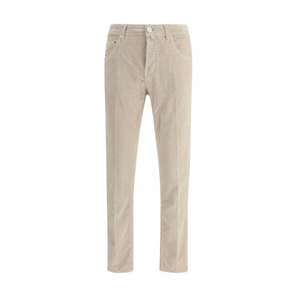 Gray Cotton Casual Pants