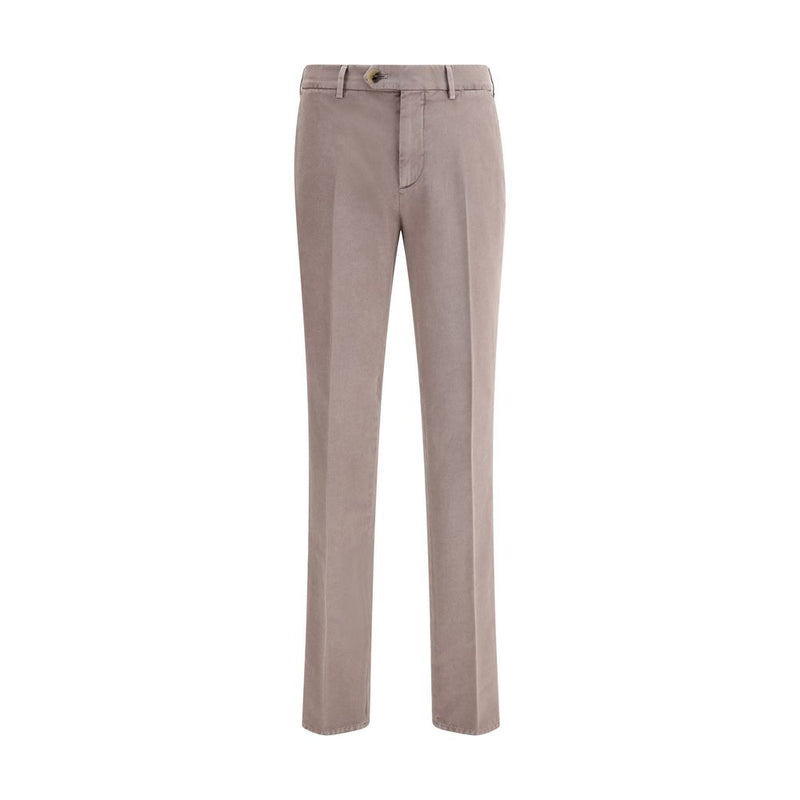 Gray Cotton Casual Pants
