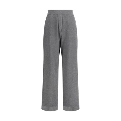 Gray Cotton Casual Pants