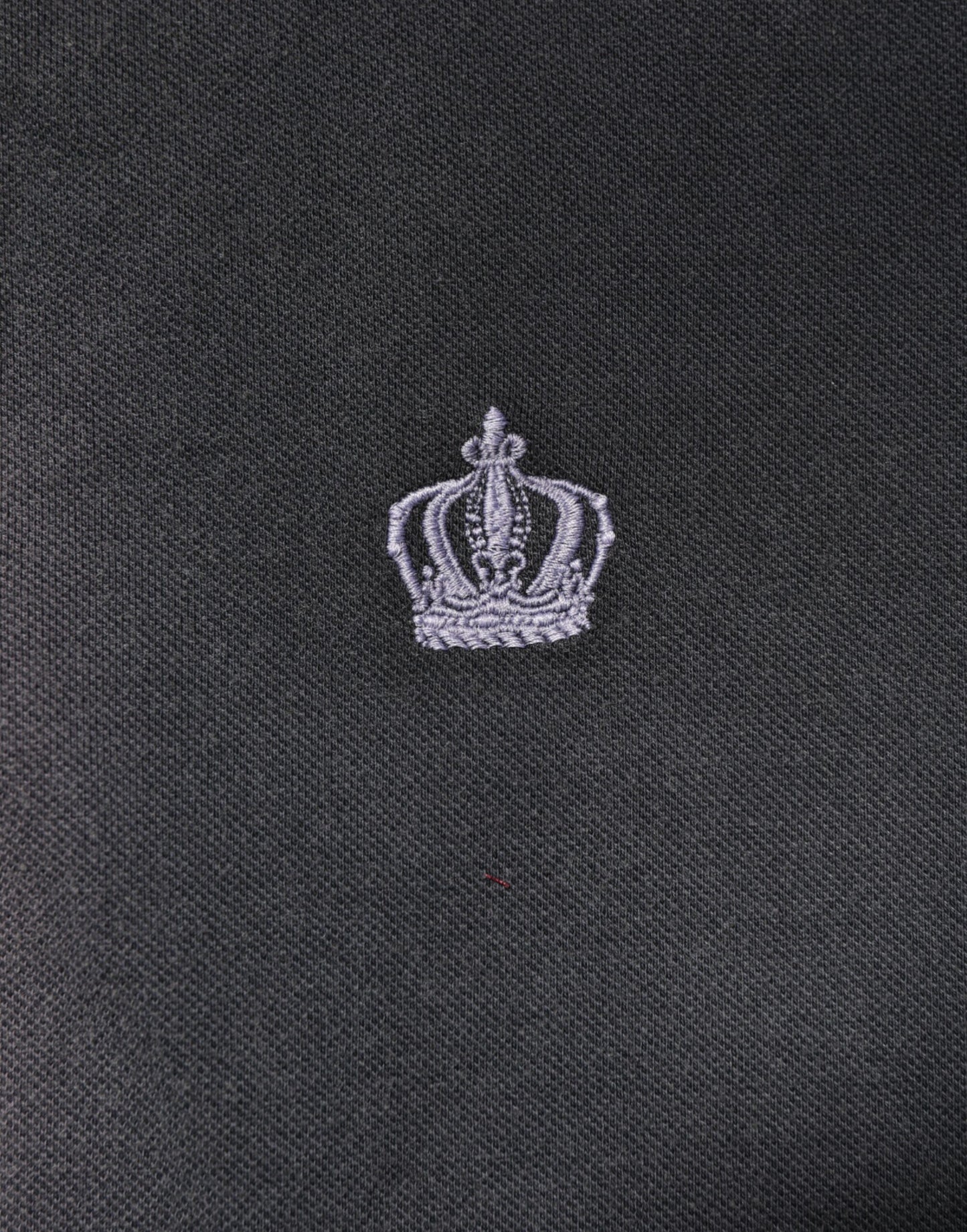 Gray Cotton Crown Collared Men Polo T-shirt-Dolce & Gabbana-LabelTerrace.com