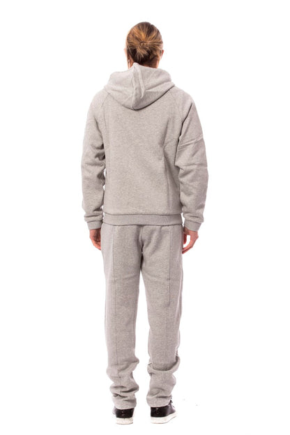 Gray Cotton Hooded Sweatsuit-Billionaire Italian Couture-LabelTerrace.com