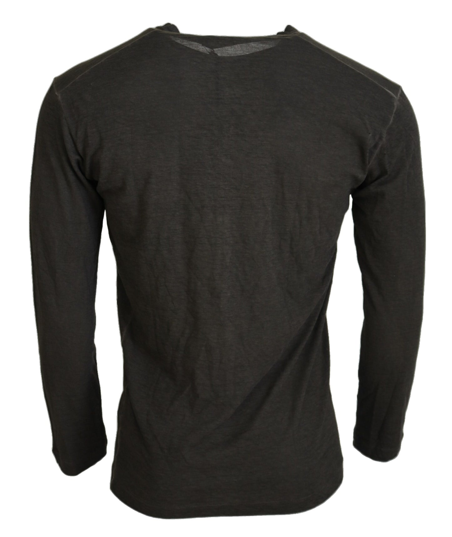 Gray Cotton Linen Long Sleeves Pullover Sweater-Dsquared²-LabelTerrace.com