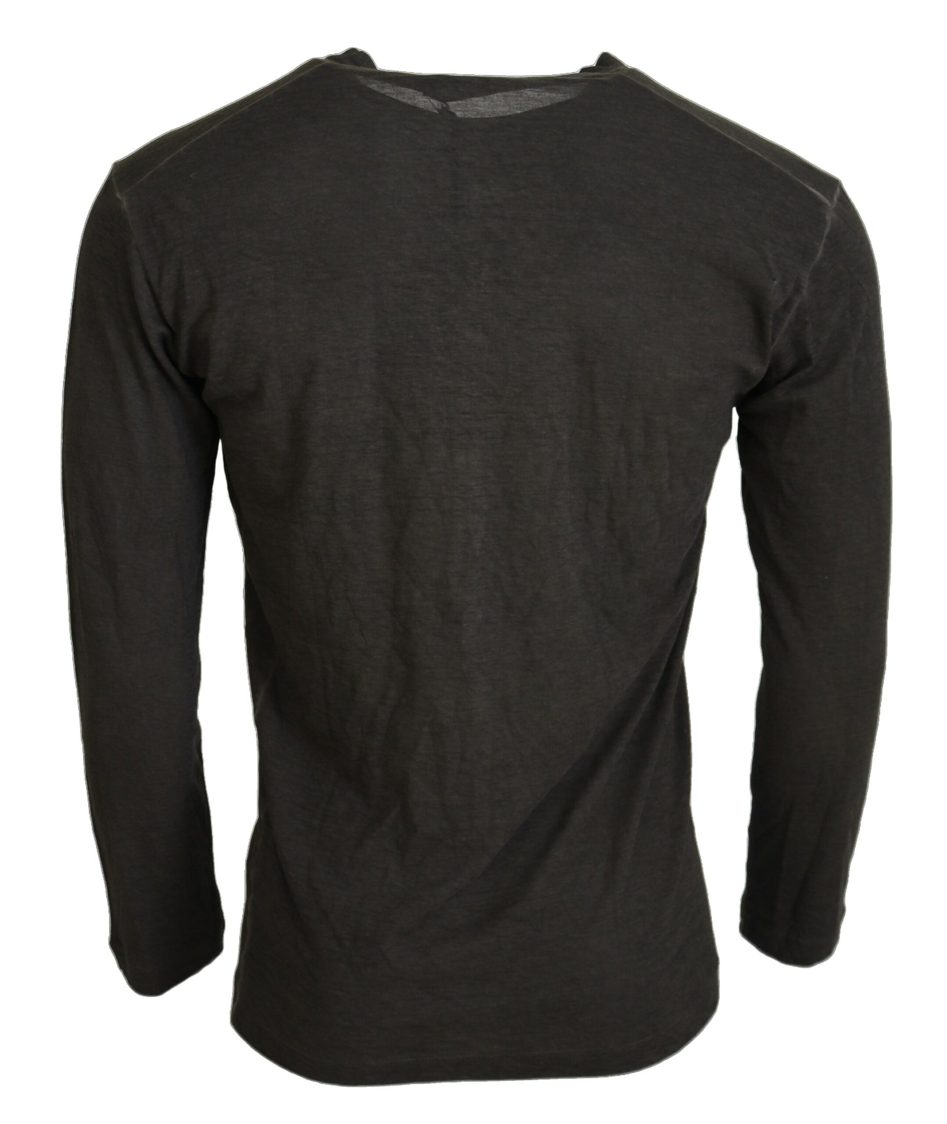 Gray Cotton Linen Long Sleeves Pullover Sweater-Dsquared²-LabelTerrace.com