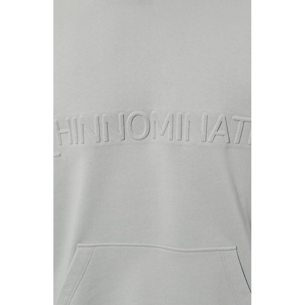 Gray Cotton Men Hoodie-Hinnominate-LabelTerrace.com