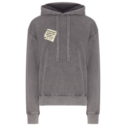 Gray Cotton Men Hoodie-Diego Venturino-LabelTerrace.com