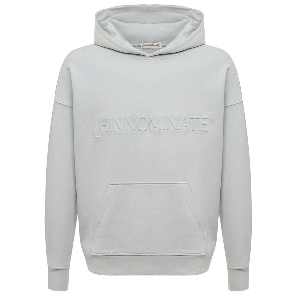Gray Cotton Men Hoodie-Hinnominate-LabelTerrace.com