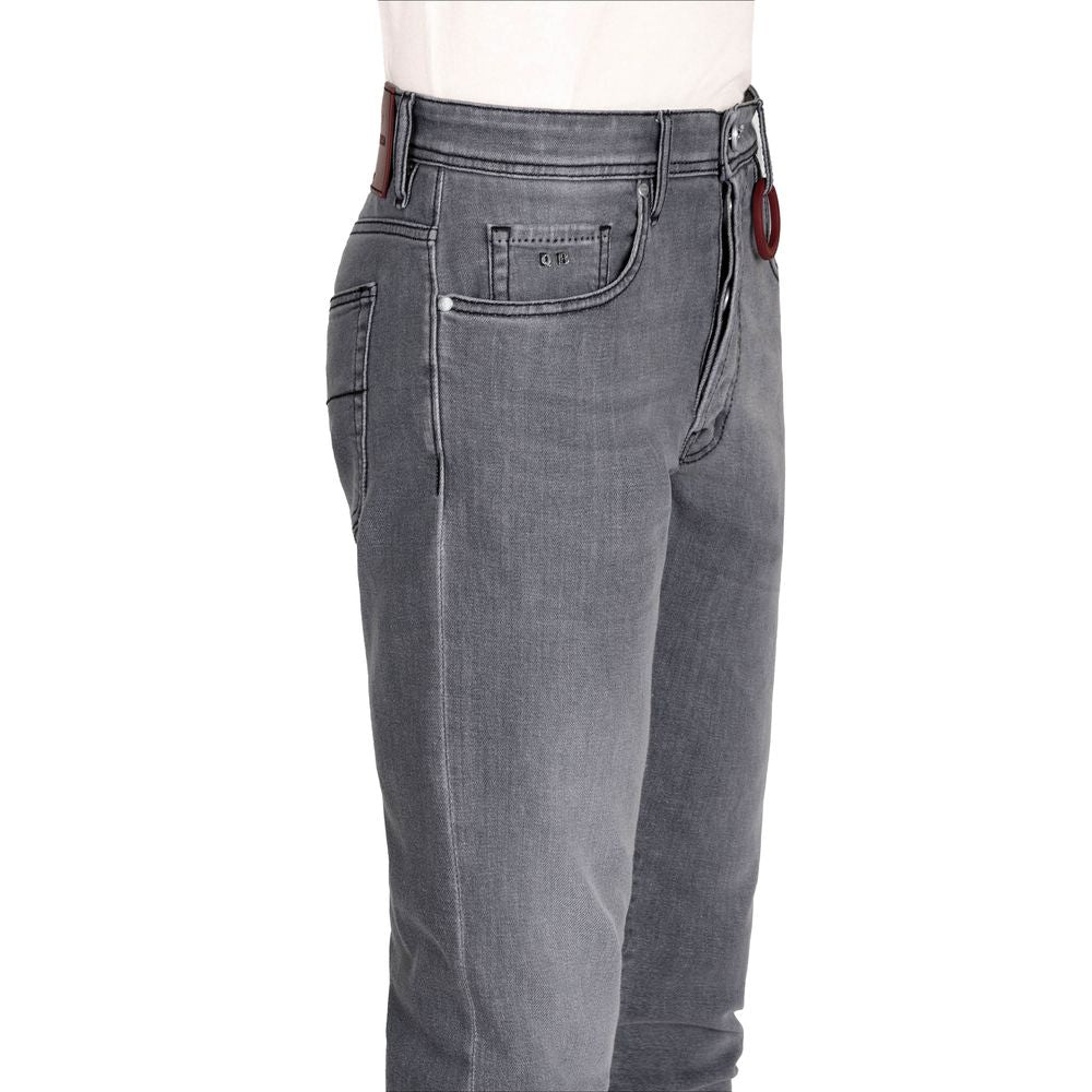 Gray Cotton Men Jeans-Tramarossa-LabelTerrace.com