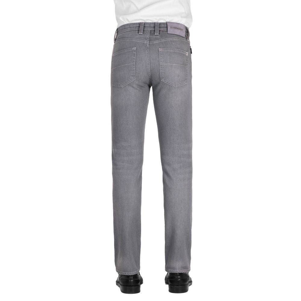 Gray Cotton Men Jeans-Tramarossa-LabelTerrace.com
