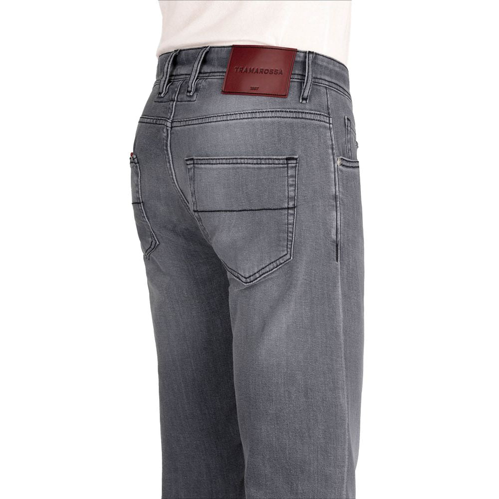 Gray Cotton Men Jeans-Tramarossa-LabelTerrace.com