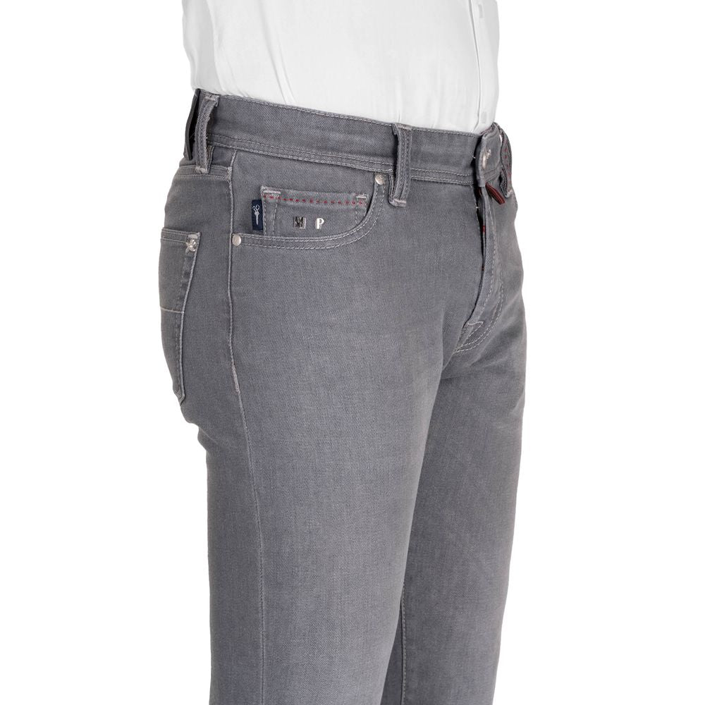 Gray Cotton Men Jeans-Tramarossa-LabelTerrace.com