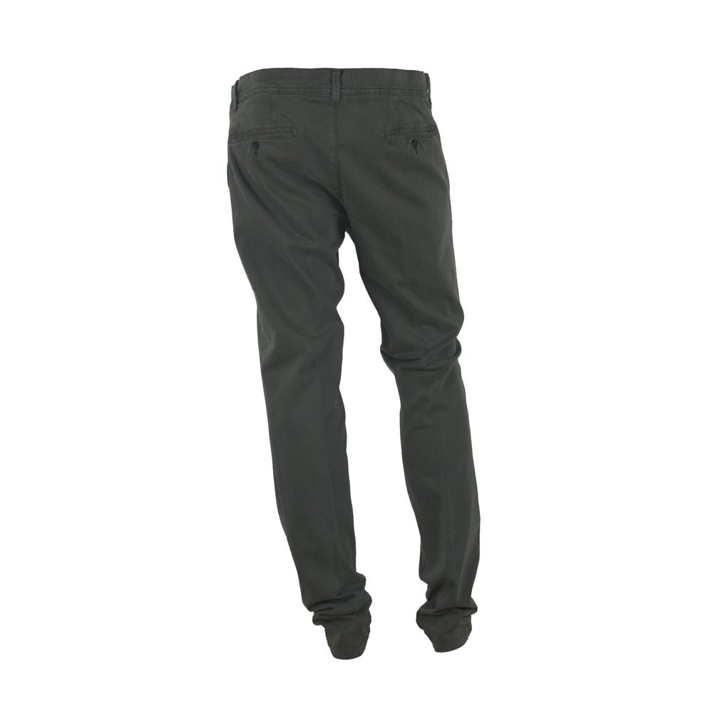 Gray Cotton Men Pant-Made in Italy-LabelTerrace.com