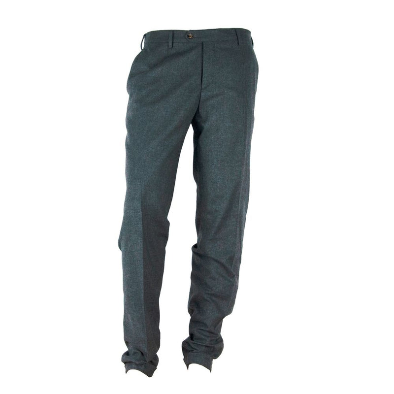 Gray Cotton Men Pant-Made in Italy-LabelTerrace.com