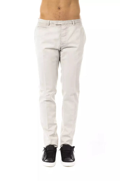 Gray Cotton Men Pants