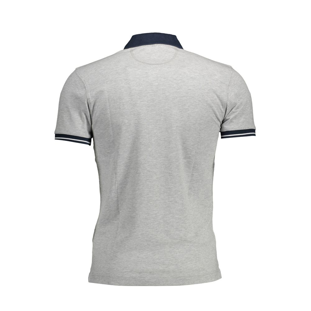 Gray Cotton Men Polo Shirt-La Martina-LabelTerrace.com