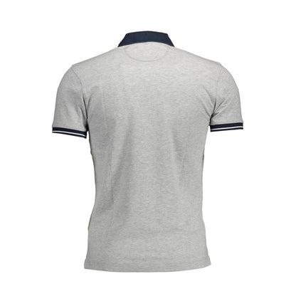 Gray Cotton Men Polo Shirt-La Martina-LabelTerrace.com