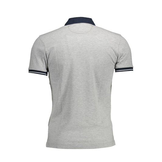 Gray Cotton Men Polo Shirt-La Martina-LabelTerrace.com